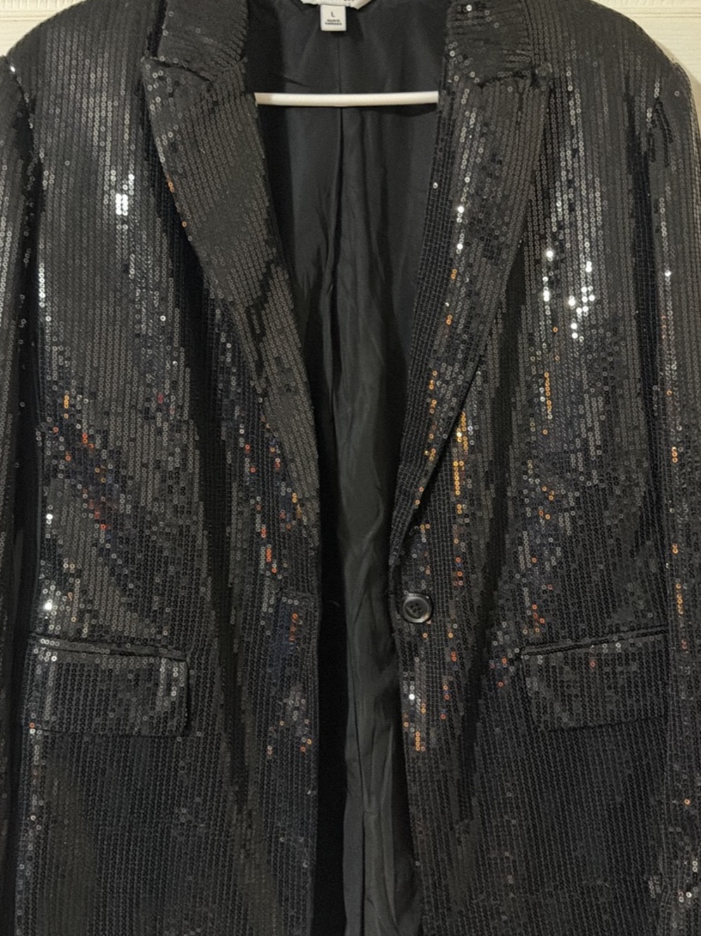 Nine West Black Sequin Blazer Jacket